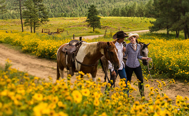 Horseback riding at Inn of the Mountain Gods Resort & Casino in New Mexico.